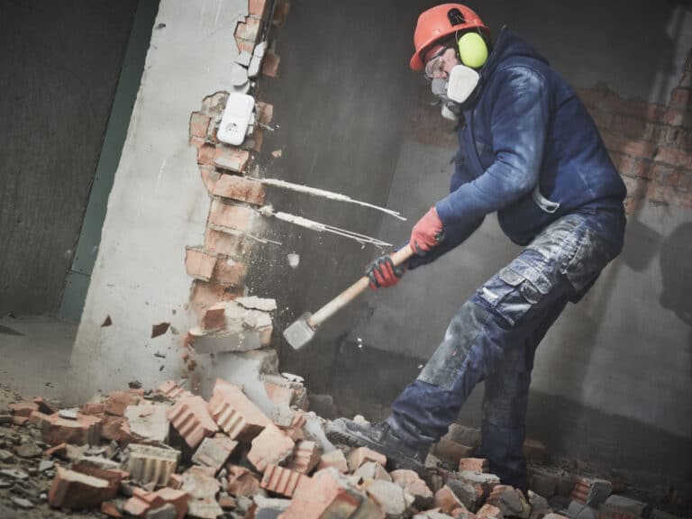 Demolition work and rearrangement