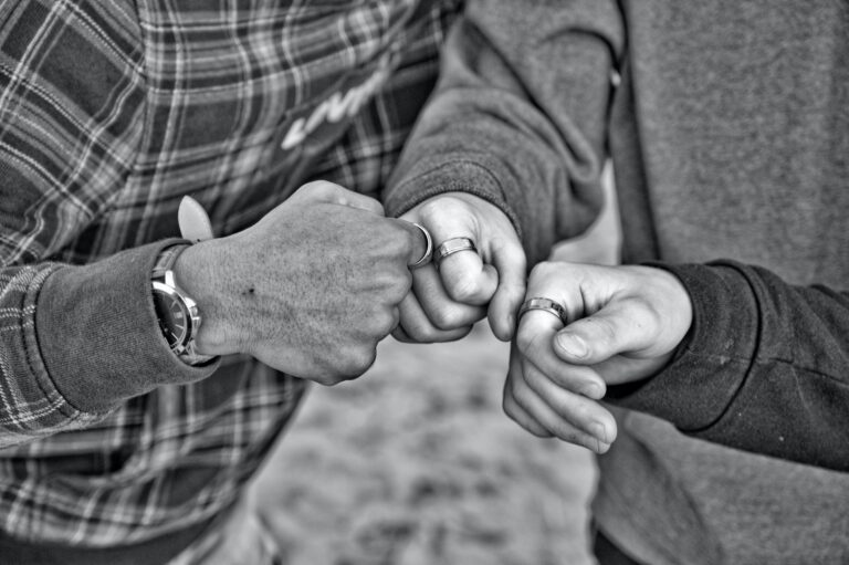 Fist bumps with people agreeing and getting motivated.
